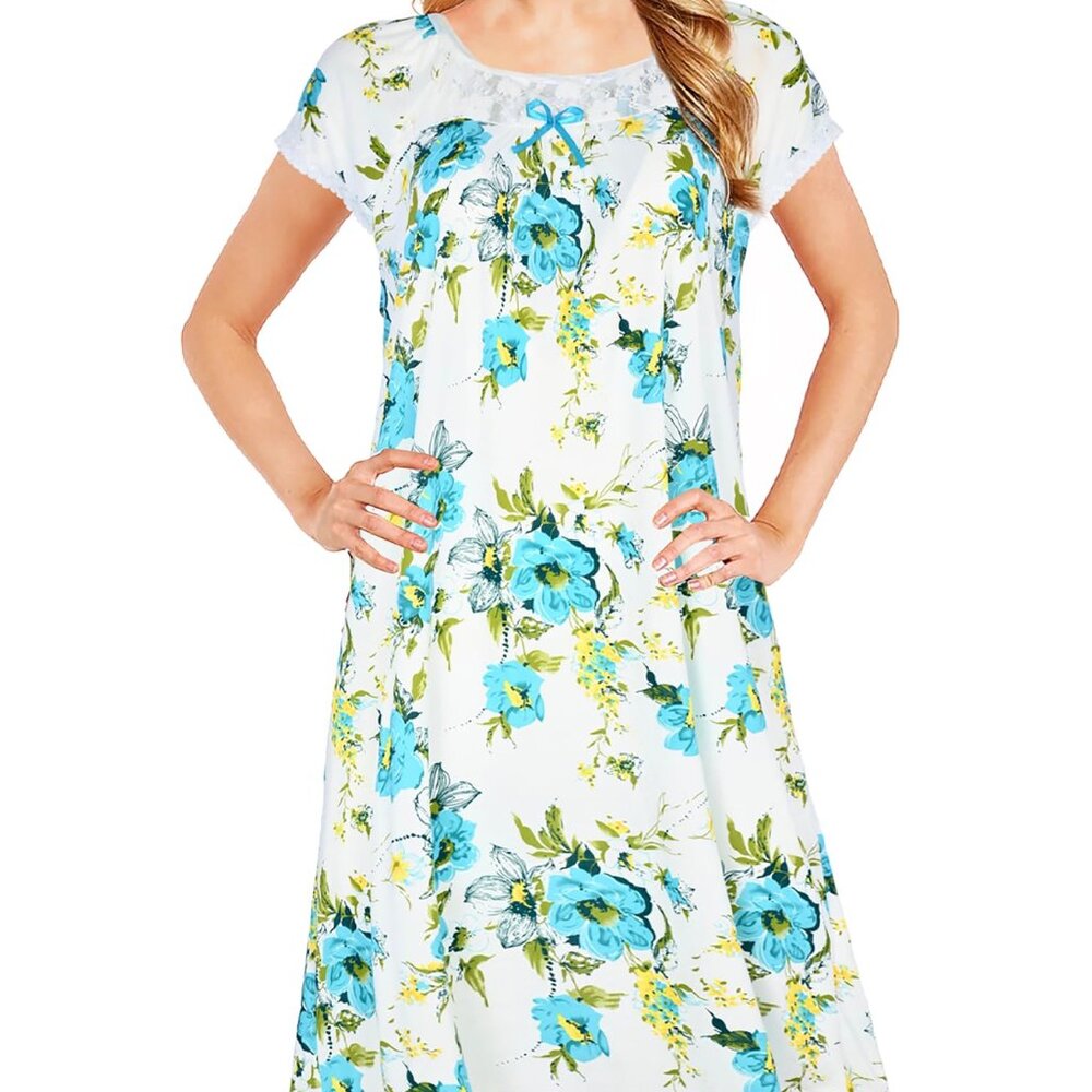 JEFFRICO Womens Nightgowns Sleepwear Soft Pajama Dress Nightshirts & Sleepshirts